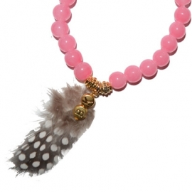 Feather Bracelet - Pink