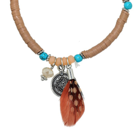 Feather Bracelet - Brown