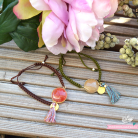 Stone & Tassel - Green & Brown