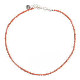 Ketting Kleine Kraaltjes - Licht Roze/ Oranje