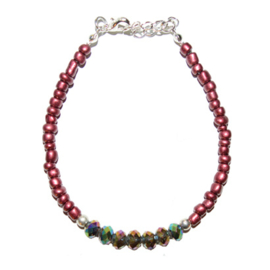 Mini & Crystal beads - red