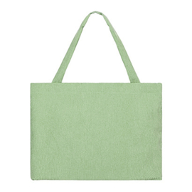 Shopper tas van ribstof groen