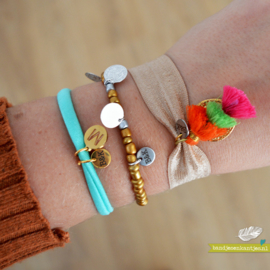 Armbandje met Letter Zilver - Mint