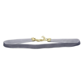 Velvet Choker Small - Grey