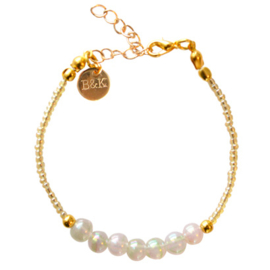 Sparkling Bracelet - Beige & Gold