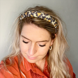 Cokes wagon NieuwZeeland Haarband Jackie panterprint met strass steentjes | HAARBANDJES | Bandjes en  Kantjes - Sieraden en Accessoires