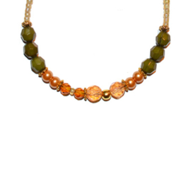 Autumn Bracelet - Green & Gold