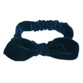 Velvet Headband Girls - Blue