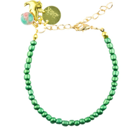 Mini Beads - Green & Gold