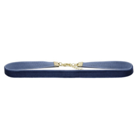 Velvet Choker Small - Blue