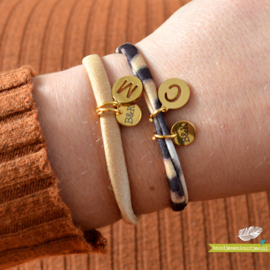 Armbandje met Letter Goud - Panterprint