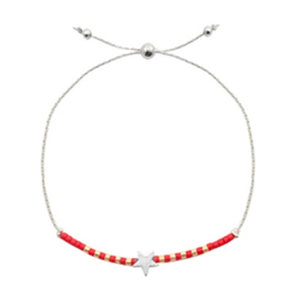 Mix Bracelet Star - Red & Silver