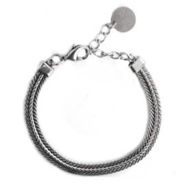 Bracelet Metal Double - Silver