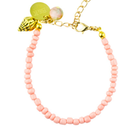 Mini Beads - Peach & Gold