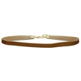 Velvet Choker Small - Brown