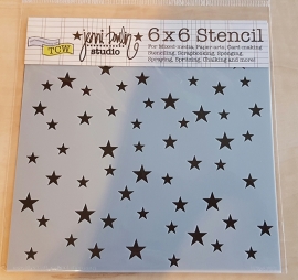Stencil stars en sterren 15 x 15 cm