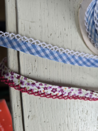 Afwerkband, blauw geruit