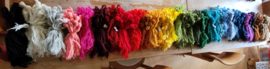Wollen borduurgaren, enkeldraads strengetjes, set van 13 kleuren