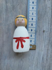 Houten Lucia popjes 6-7 cm hoog