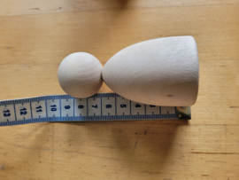 Houten popjes, naturel,  9 cm hoog