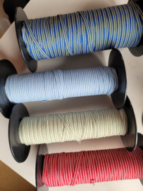 Smal Zweeds(blauw-geel) band,  4 mm    prijs per meter