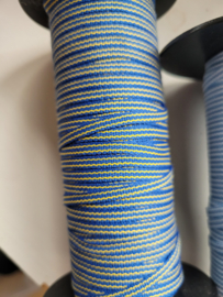 Smal Zweeds(blauw-geel) band,  4 mm    prijs per meter