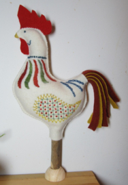 Staander van hout (voor bv een meiboom), kleine voet