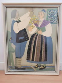 3 reproducties (28 x 35 cm) van de Letse schilder (en schrijver / wetenschapper) A. Vegis (in 1 koop)