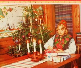 Julbonad 2 Dalarna  (kerstposter)