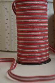 Rood wit groen, traditioneel kerstband, prijs per meter