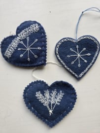 3 Blauwe hartjes