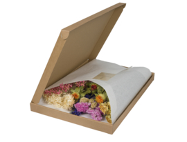 Letterbox gevuld met droogbloemen multi color