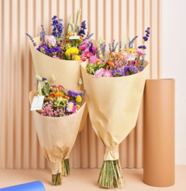 Droogbloemen boeket multi color L