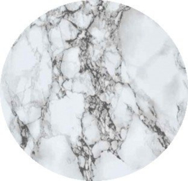Tafelzeil rond - Marmer wit