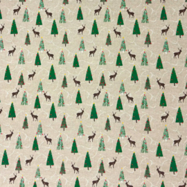 Gecoat tafellinnen/tafelkleed - Christmas world