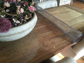Doorzichtige tafelbeschermer - transparant tafelzeil (2 mm), ROND GESNEDEN!