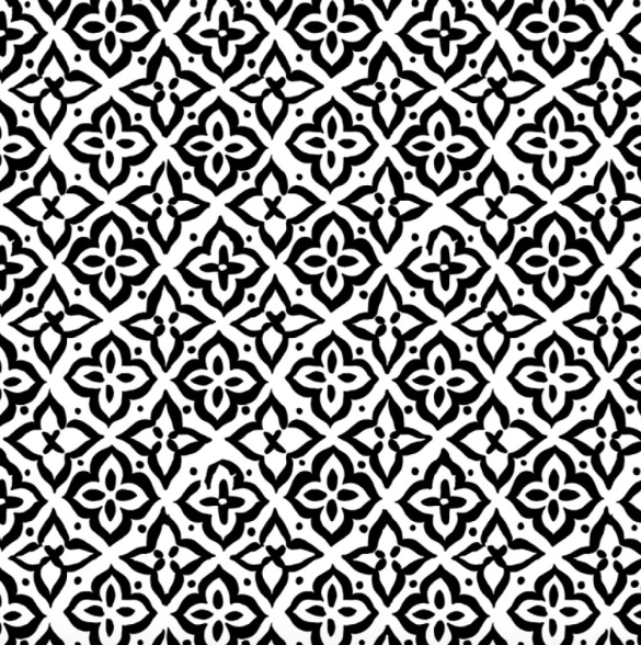 Gecoat tafellinnen/tafelkleed - Aldara zwart/wit