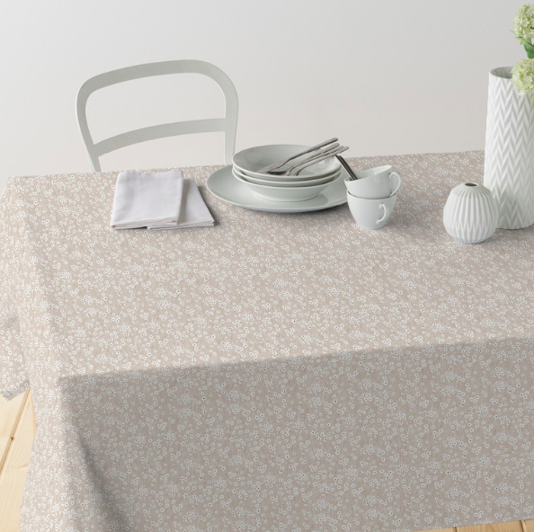 Gecoat tafellinnen/tafelkleed - Milfores beige