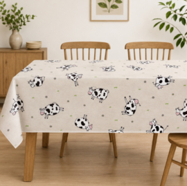 Gecoat tafellinnen/tafelkleed - Koe