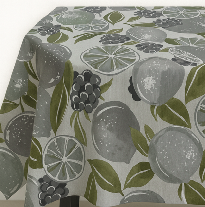 Gecoat tafellinnen/tafelkleed - Oteiza groen