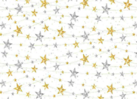 Gecoat tafellinnen/tafelkleed - Christmas stars