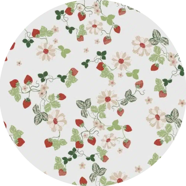 Tafelzeil rond - Taste of strawberry