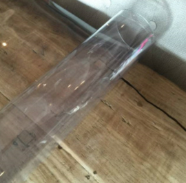 Doorzichtige tafelbeschermer - transparant tafelzeil (2.2mm), ROND GESNEDEN!