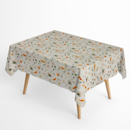 Gecoat tafellinnen/tafelkleed - Orange flower