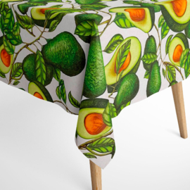 Gecoat tafellinnen/tafelkleed digitaal geprint - Avocado