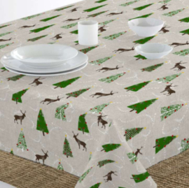 Gecoat tafellinnen/tafelkleed - Christmas world