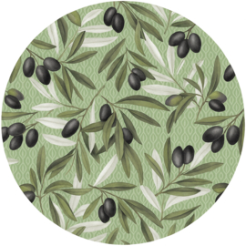 Tafelzeil rond - Olive green