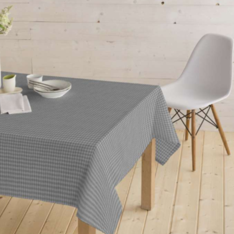Gecoat tafellinnen/tafelkleed - Ruit grijs