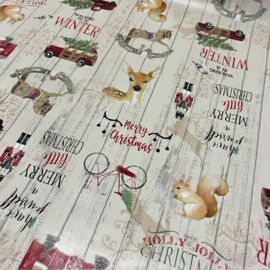 Tafelzeil kerst - Holly jolly