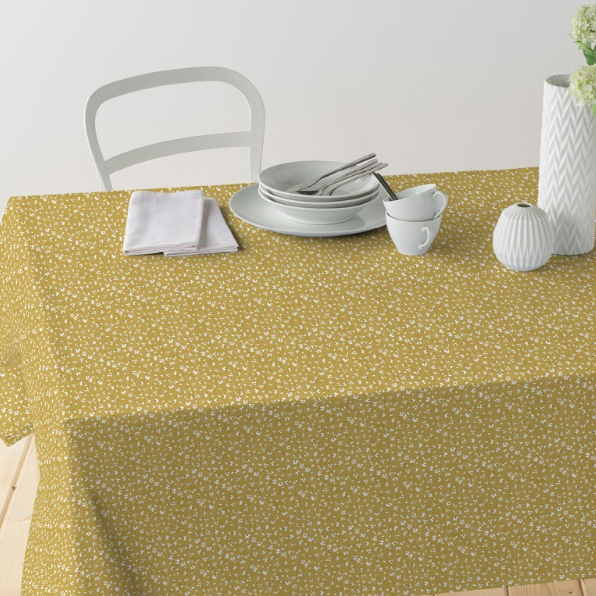 Gecoat tafellinnen/tafelkleed - Celia geel